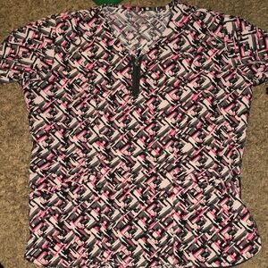 Scrubaid Stylish Pink and Black Women's scrubs